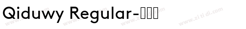 Qiduwy Regular字体转换